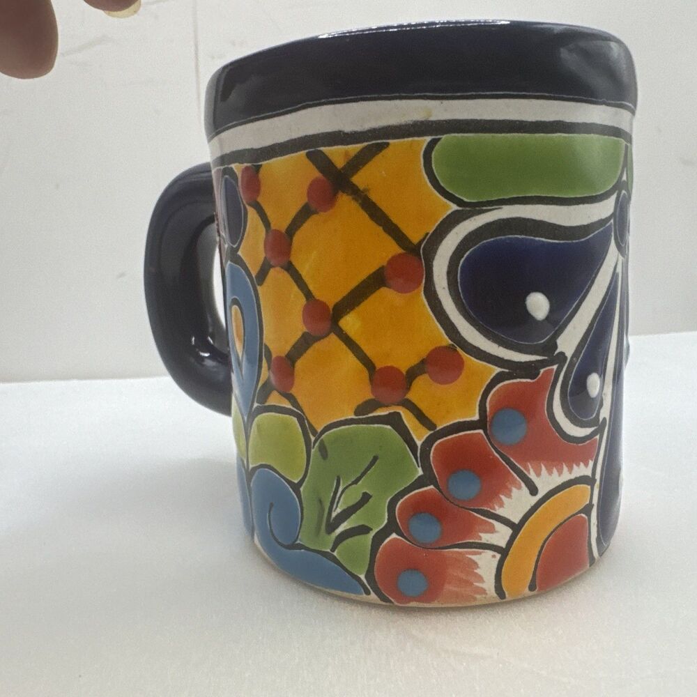 Talavera Pottery Mug Mexico Mexican Ceramic, Tableware, Tea Coffee 16oz - Picture 5 of 9